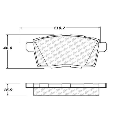 Centric Parts Posi-Quiet Extended Wear, 106.12590 106.12590